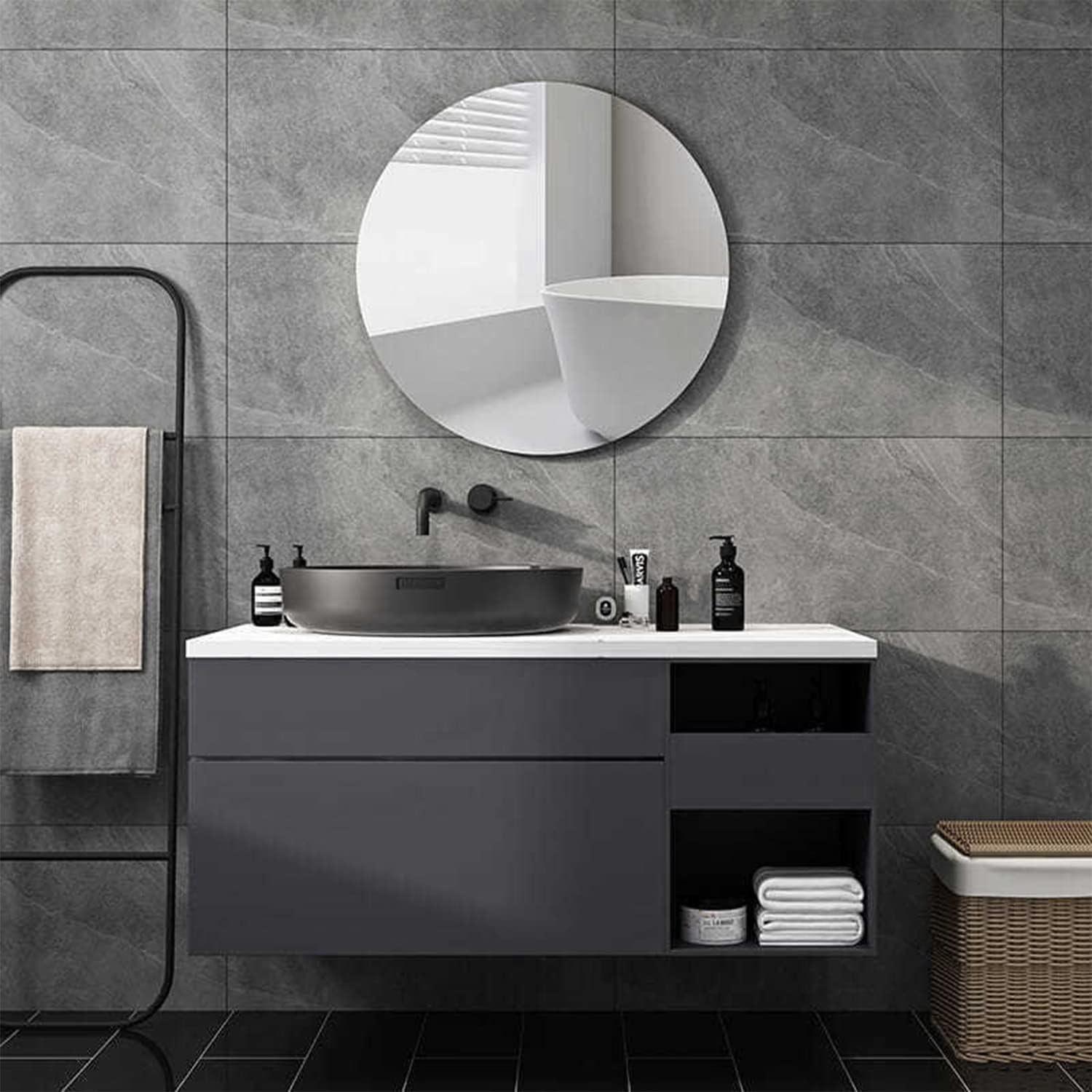 Plastic Square 3D Mirror Wall Stickers (1 Pc) Plastic Square 3D Mirror Wall Stickers (1 Pc)